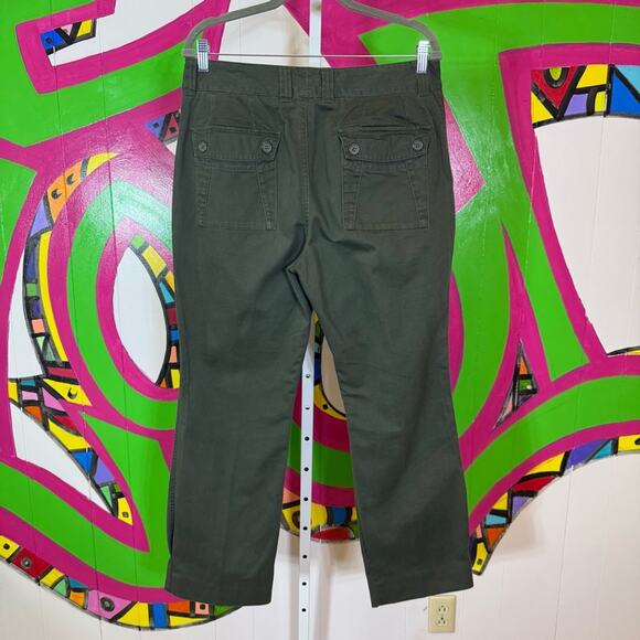 Caribbean Joe, Green Straight Leg Pants. Size 12. Have been hemmed and altered. - Picture 5 of 7